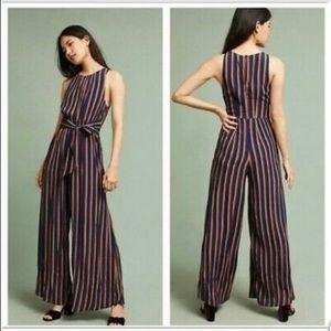 COPY - Wide leg Anthropologie striped jumpsuit